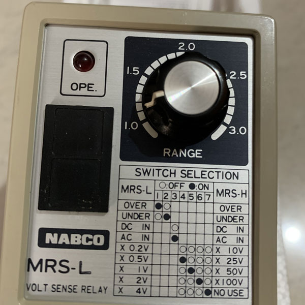 NABCO - VOLT SENSE RELAY MRS-L (8 POLES) DC24V-POWER SUPPLY