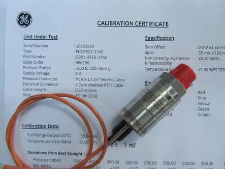 PRESSURE SENSOR/ TRANSDUCER, DRUCK MAKE, PDCR 921-1742