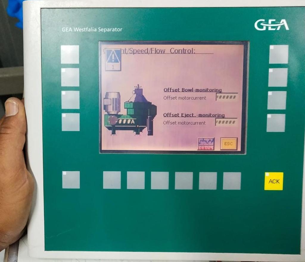 GEA WESTFALIA F/O SEPERATOR HMI UNIT