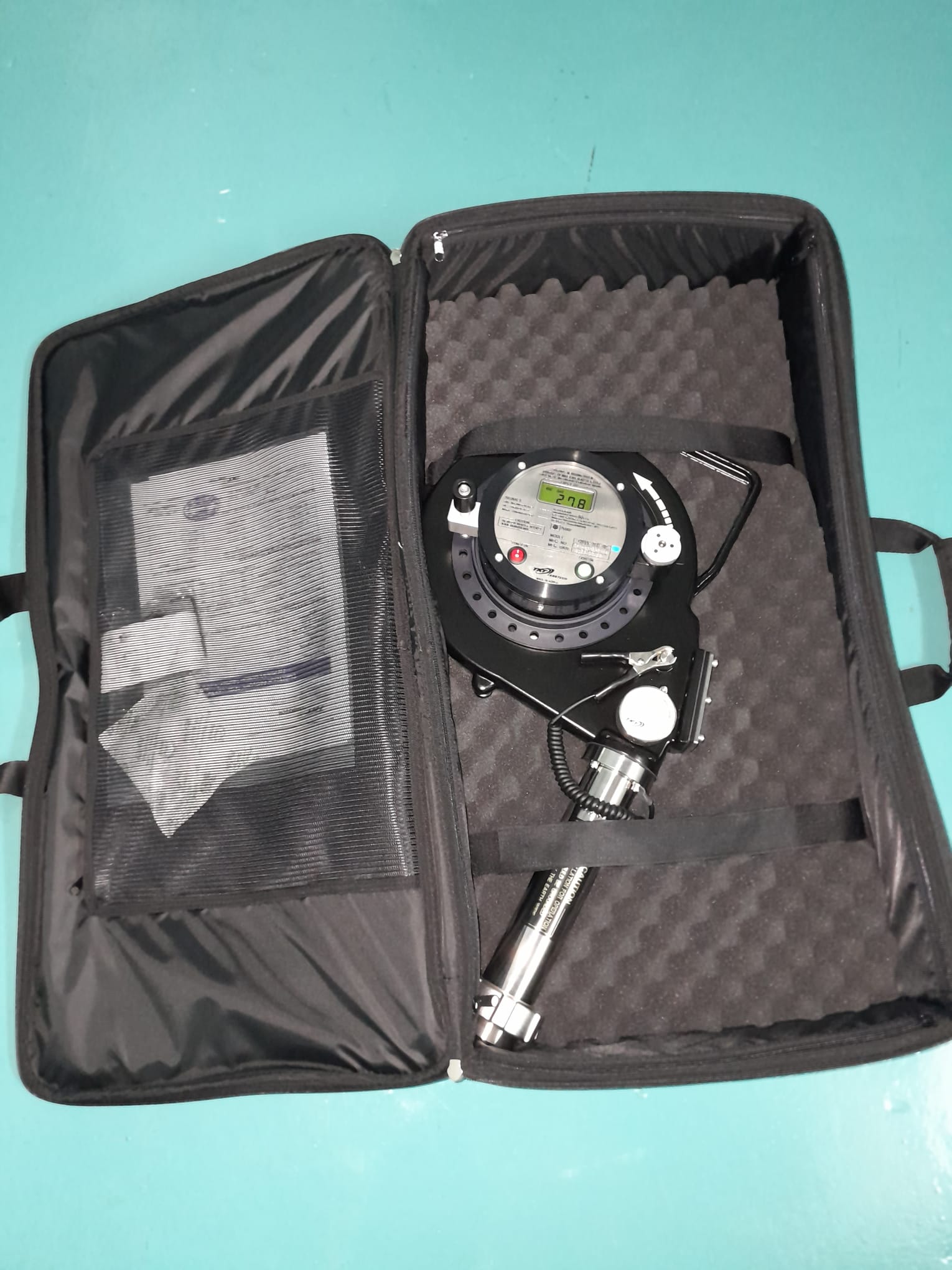 Portable Oil Water Interface Detector and Temperature Gauging ( UTI Meter ), Make TankTech System, Model T2015-TFC-02 Gas-Tight(Closed) Portable Tank Measuring system. 30 mtr and 40 mtr. HSN 9026