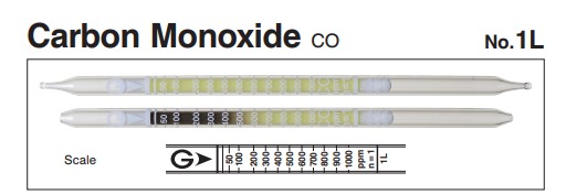 GASTEC TUBE 1L CO 2.5-2000PPM P/N: GT-1L, Riken Keiki