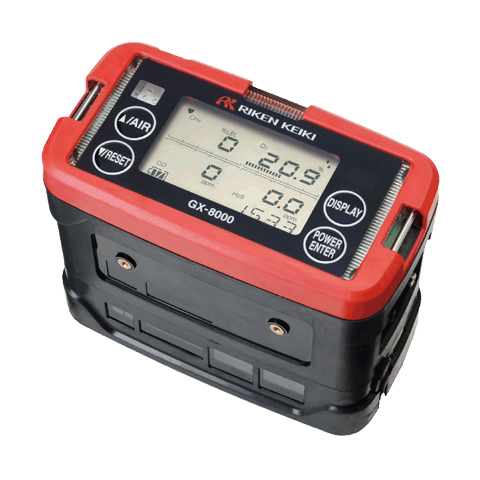 Riken Keiki - Portable Multi Gas Monitor/Detector  (TYPE A) Model: GX-8000 series C/W STANDARD ACCESSORIES MEASURING GAS: VOL/LEL/O2/H2S/CO