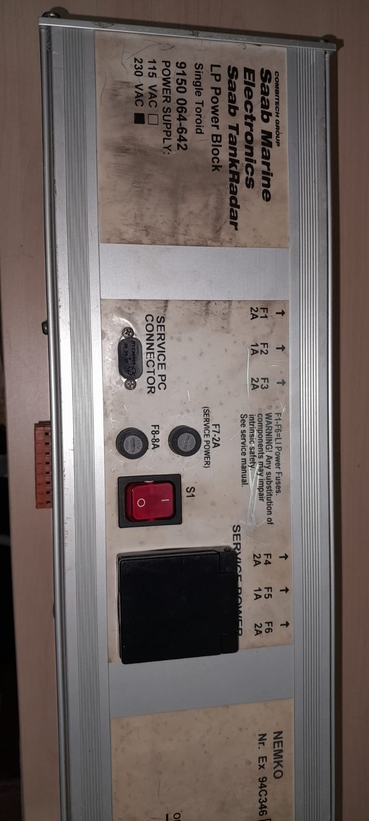 LP Power Block, Single Toroid, 9150 064-642, 230volt AC. For Saab Tank Radar, Saab Marine Electronics.