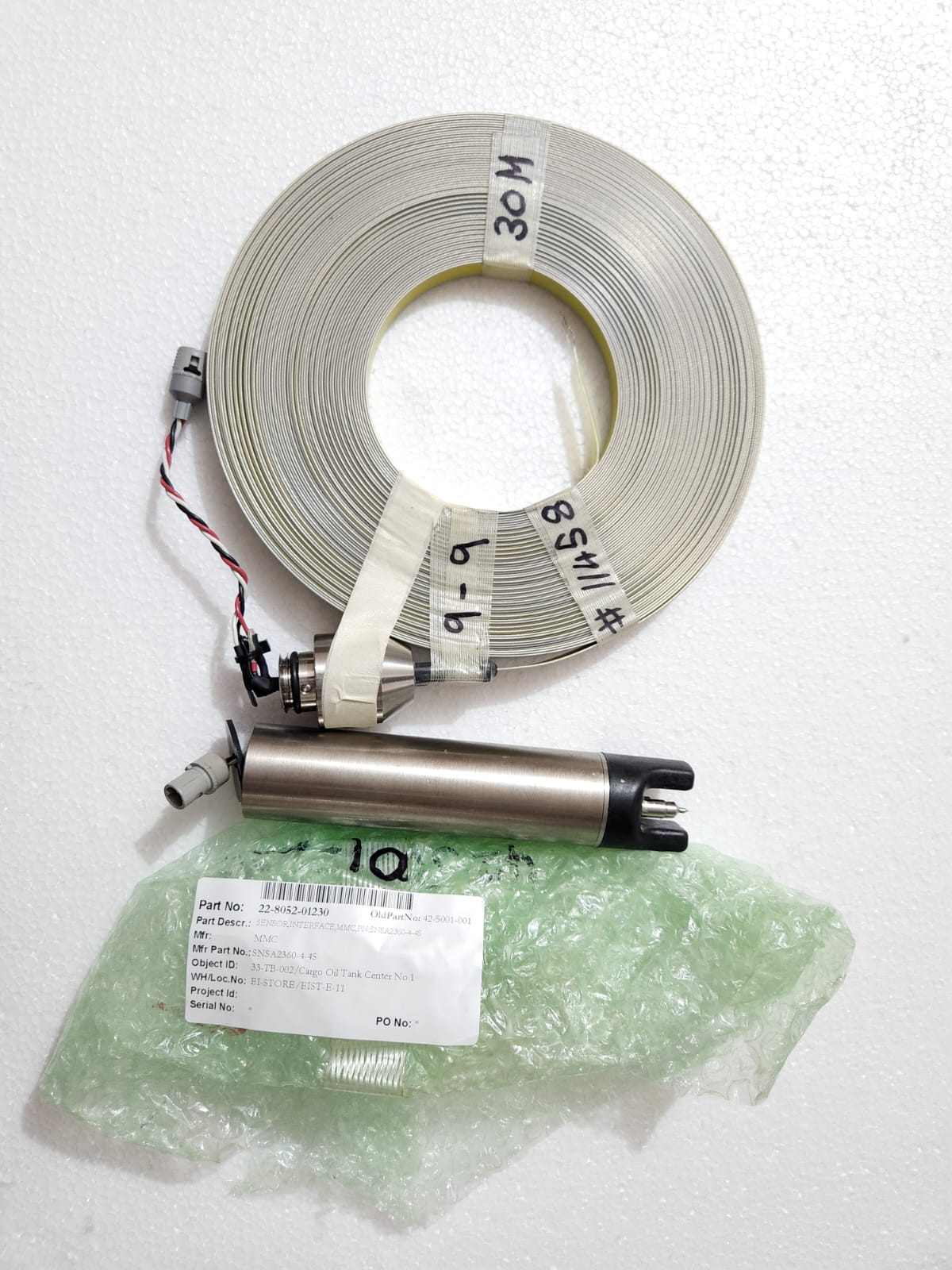 MMC TAPE 30 mtr With SENSOR. P/N 22-8052-01230 AND Old Part number 42-5001-001, Manufacurer  P/N SNSA 2360-4-4S