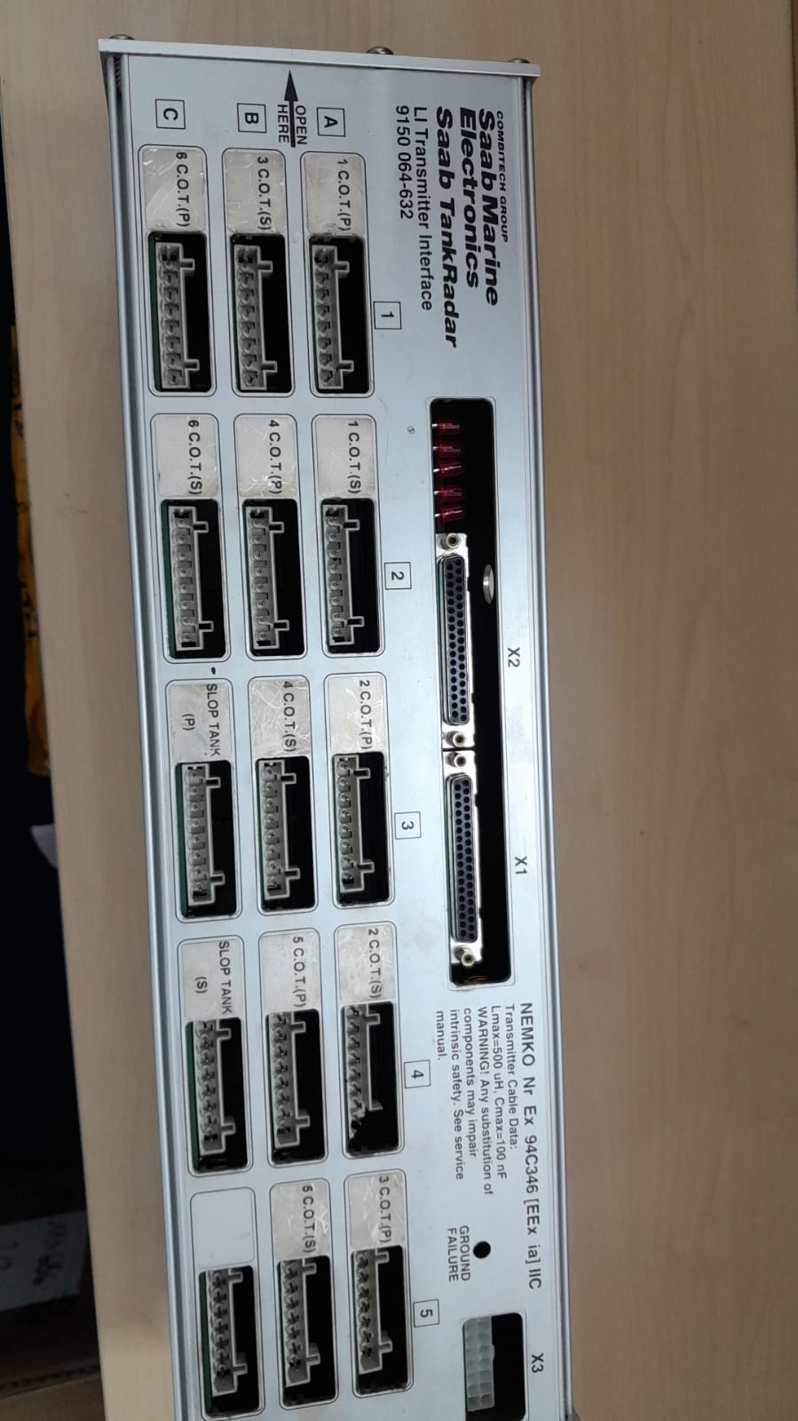 L1 TRANSMITTER INTERFACE,SAAB TANK RADAR, SAAB RADAR MARINE, 9150 064-632