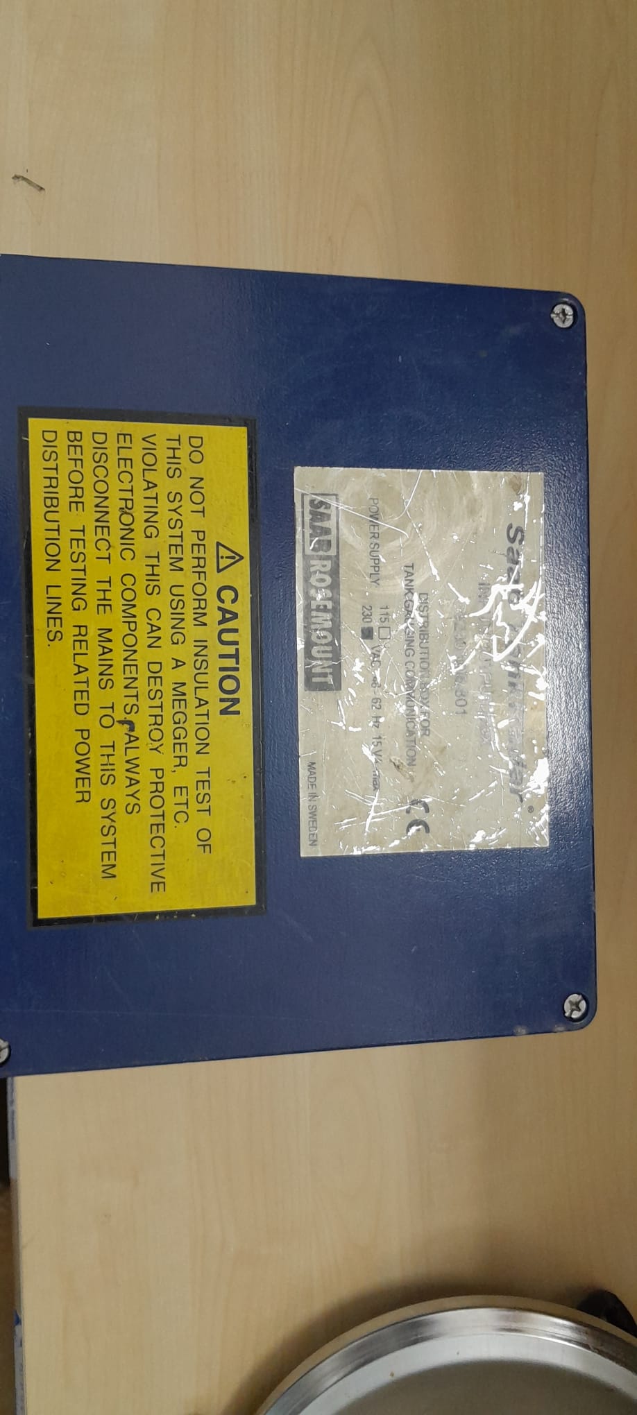 SAAB Tank Radar INPUT /OUTPUT BOX ( 9240 005-801) Distribution Box for Tank Gauging Communication, SAAB RoseMount