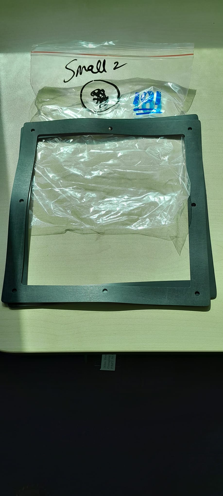 BACK PLATE GASKET(SMALL) VITON ,SPARE FOR MMC UTI, Part No: GSK2562-91V-SML