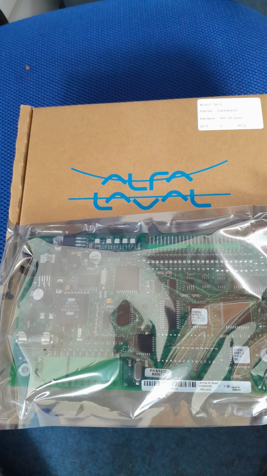 ALFA LAVAL make EPC 50,OP Board ( PCB), Model: S826, P/N 31830454-63