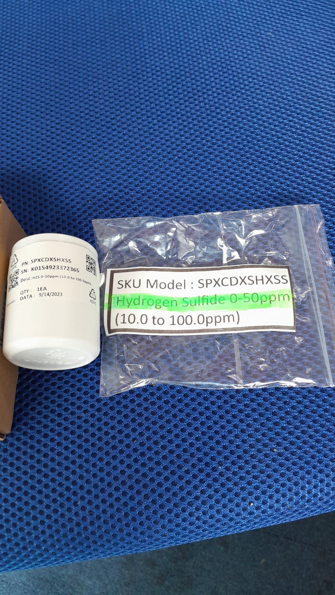 HYDROGEN SULPHIDE Sensor , 0-50ppm. Honey Well, SKU MODEL P/n SPXCDXSHXSS