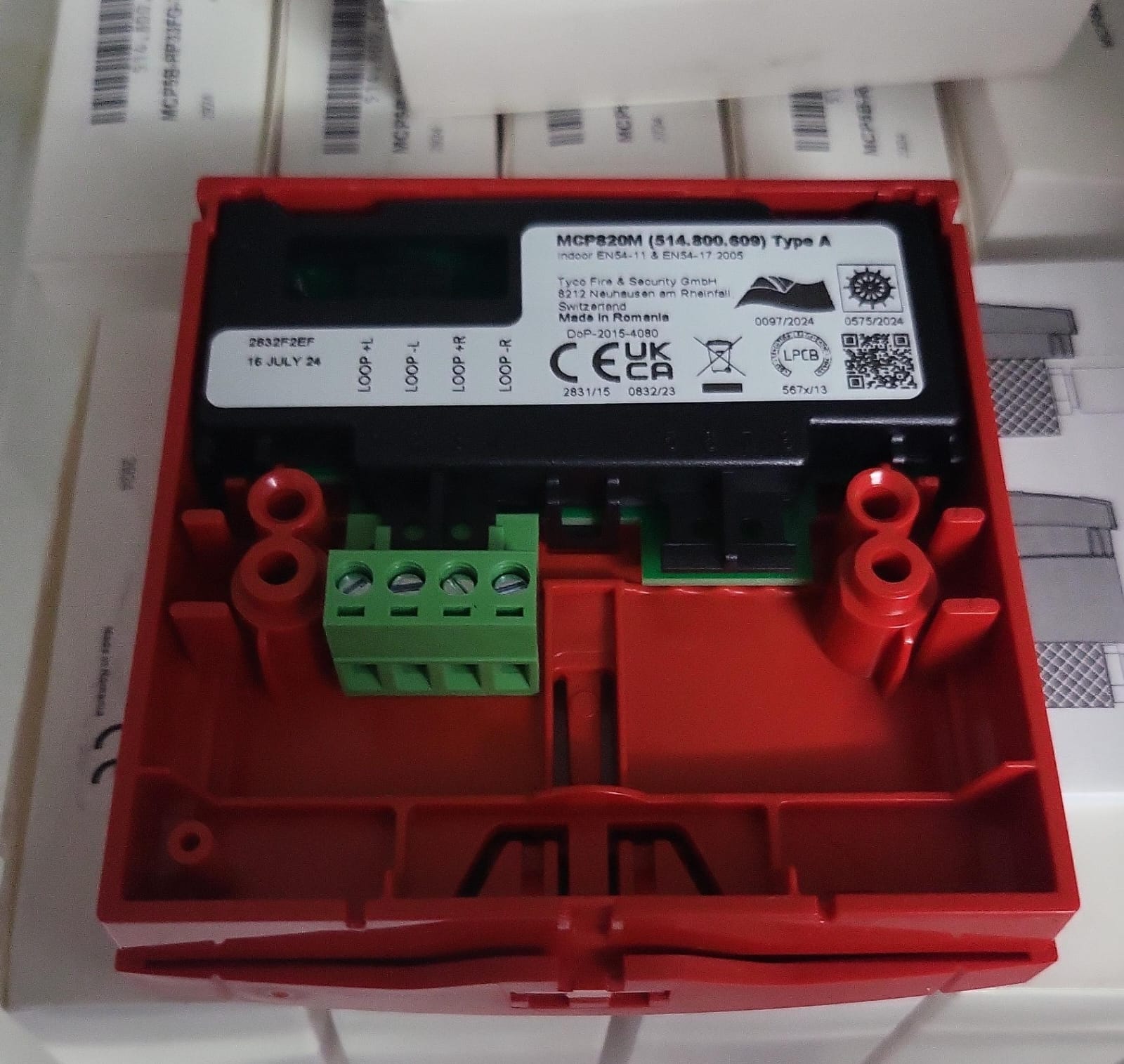 Tyco MCP820M Marine Addressable Manual Call Point With Isolator 514 800 Tyco MCP820M Marine Addressable Manual Call Point With Isolator 514 800