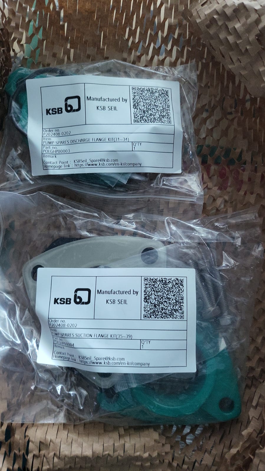 Make: KSB - Pump Spare Suction and Discharge Flange Kit For Oil Discharge Monitoring Equipment (ODME) Ref.No.: POLGHP00003